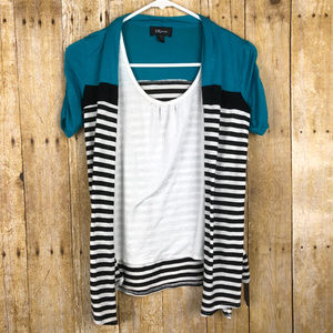 iZ Byer Tank Caridigan Attached 1 Piece Open Front